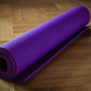 Yoga mat on floor